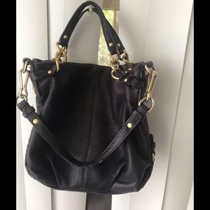 COACH Brooke Purple Leather Hobo Bag Gold hardware